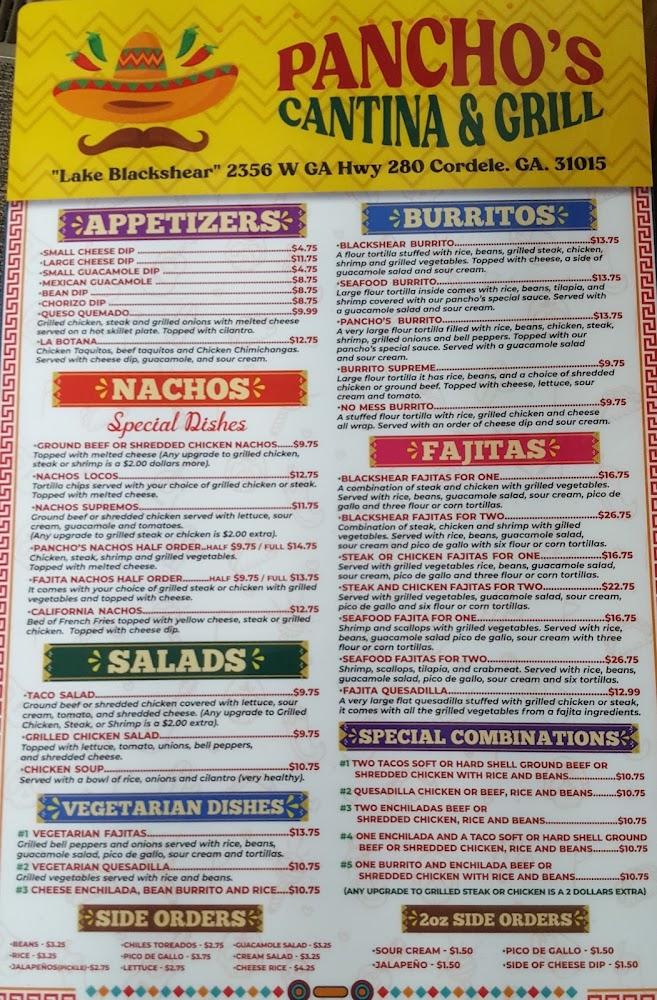Pancho's Cantina & Grill Menu image 2
